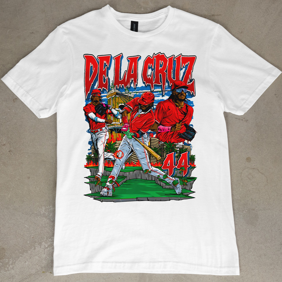 Elly De La Cruz Graphic T Shirt Men’s Jersey Cincinnati Reds Baseball Tee Retro