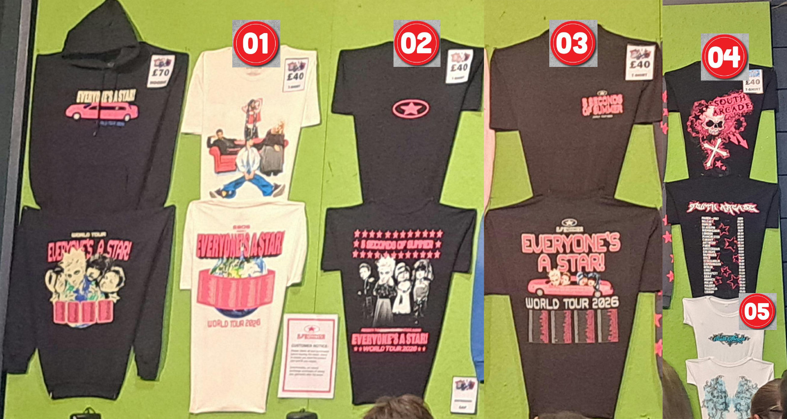 5 Seconds of Summer Everyone’s A Star Tour 2026 Tee Merch, T-shirt Reprint