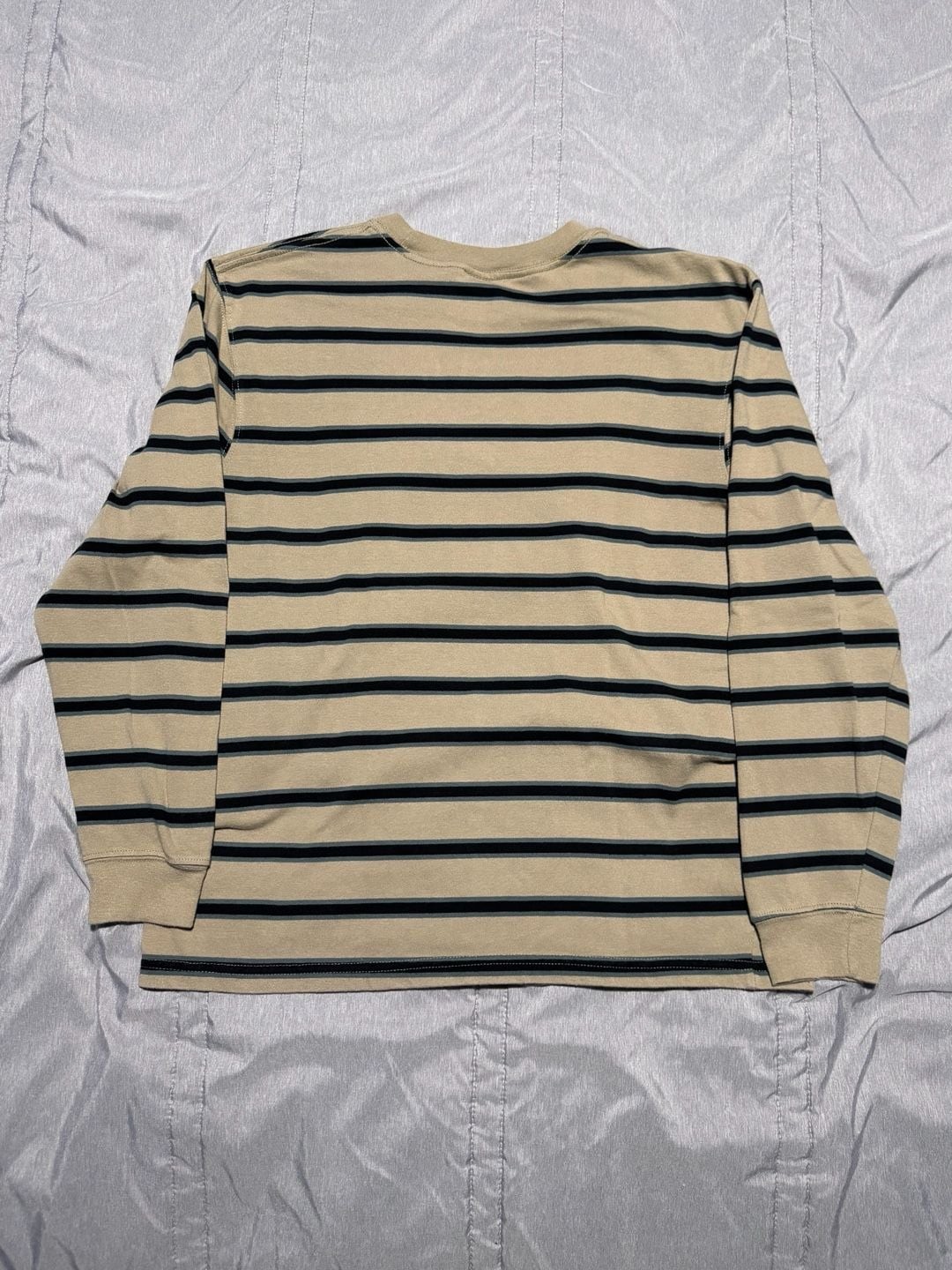 Empyre Logan Stripe Beige and Black and Blue Long Sleeve Men’s M