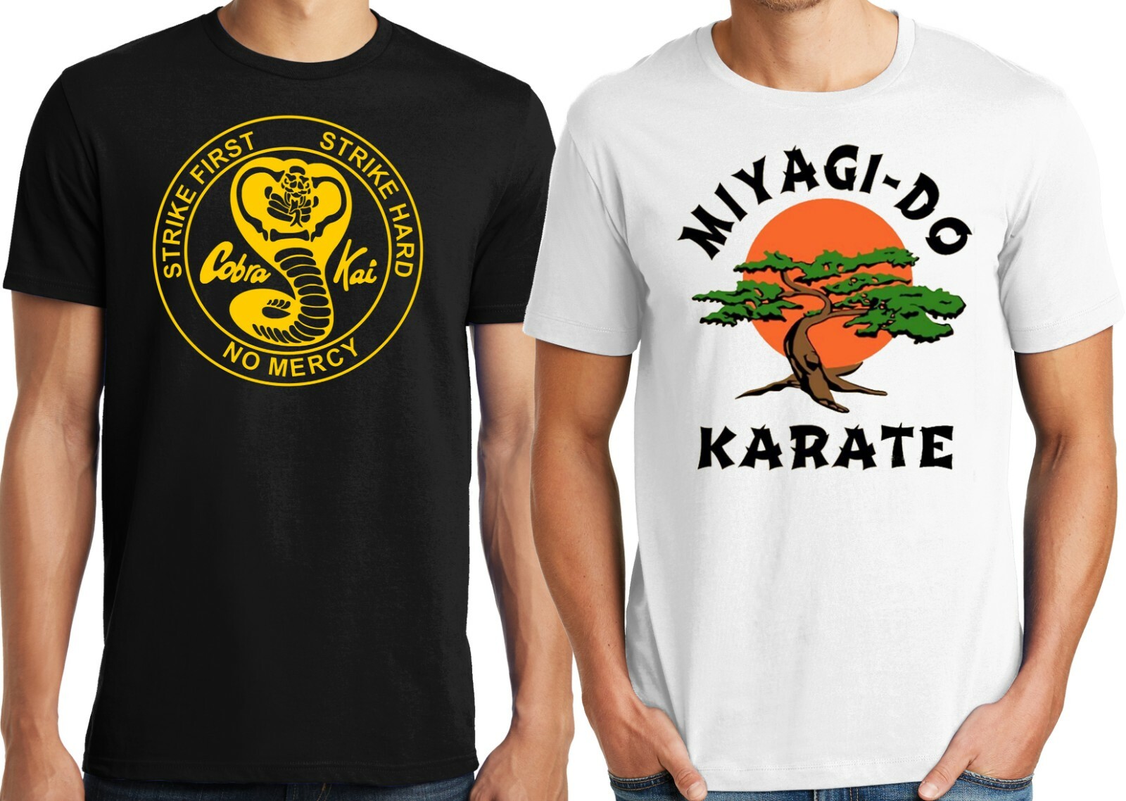 PubliciTeeZ Big and Tall Karate Kid Cobra Kai or Miyagi Do T-Shirt