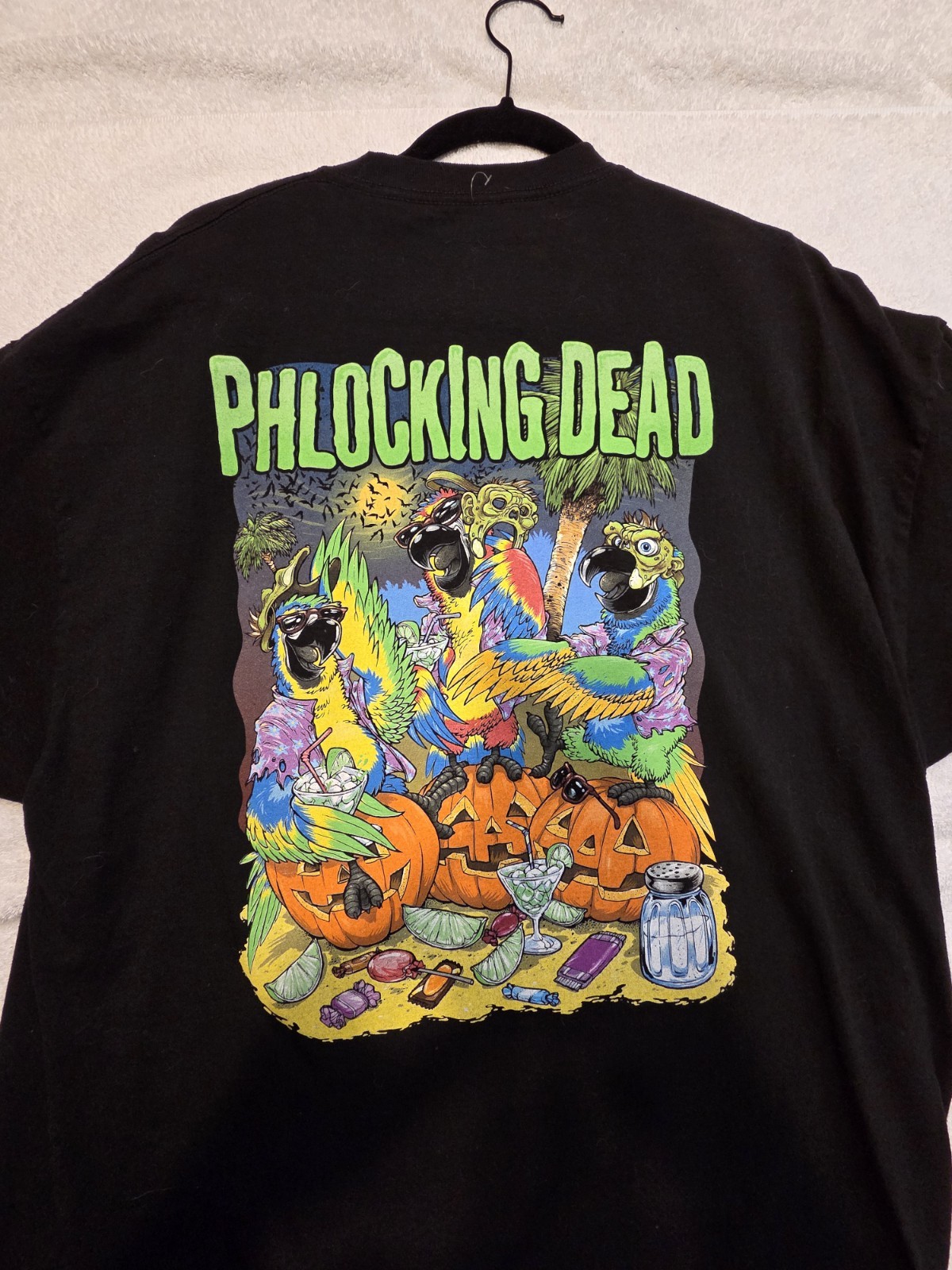 Gildan Softstyle Black XL Cotton Crew Neck Short Sleeve Halloween Zombie T-Shirt