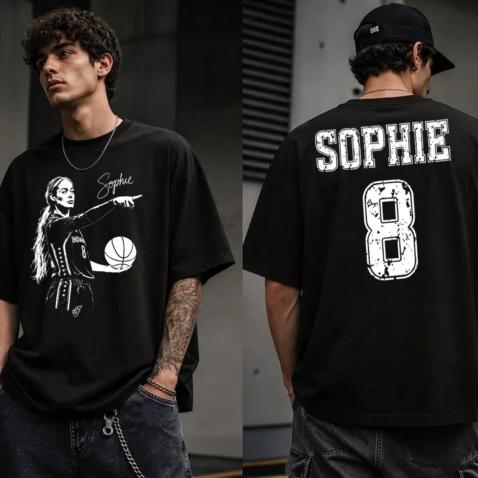 Sophie Cunningham Point Signature Basketball Shirt, Front and Back Printed