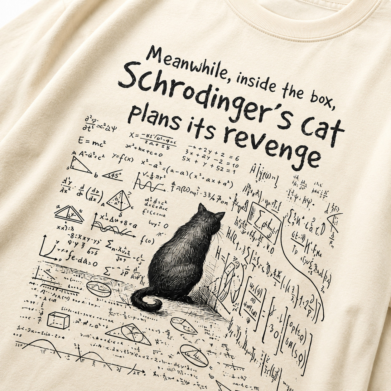 Schrodingers Cat Shirt Quantum Physics Nerd Humor Graphic Tee