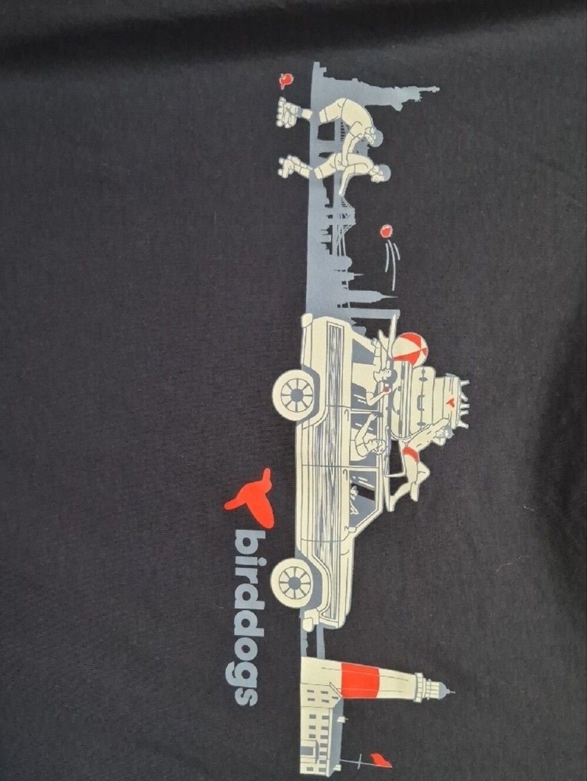 Birddogs Sharehouse Tech Tee Navy Mens M S/S Road Trip Graphic Gorpcore Travel