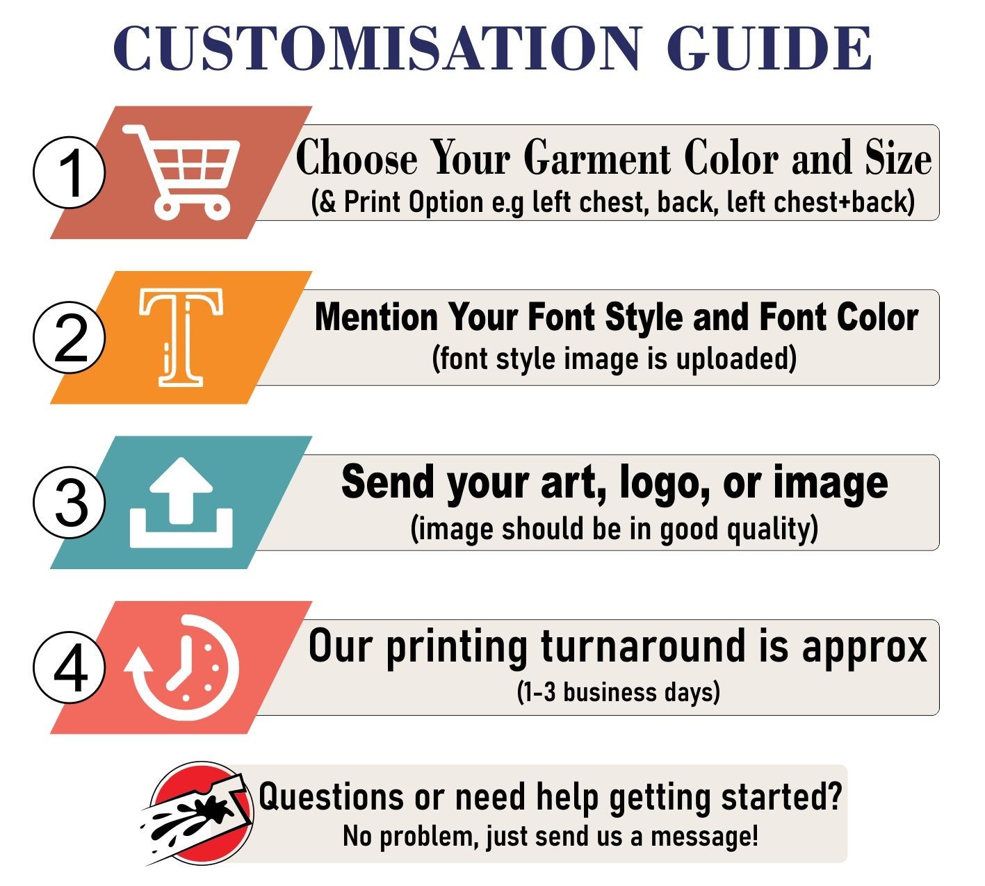 Customised Printed Left chest & Back Polo T-shirt, Custom Workwear Polo T Shirt