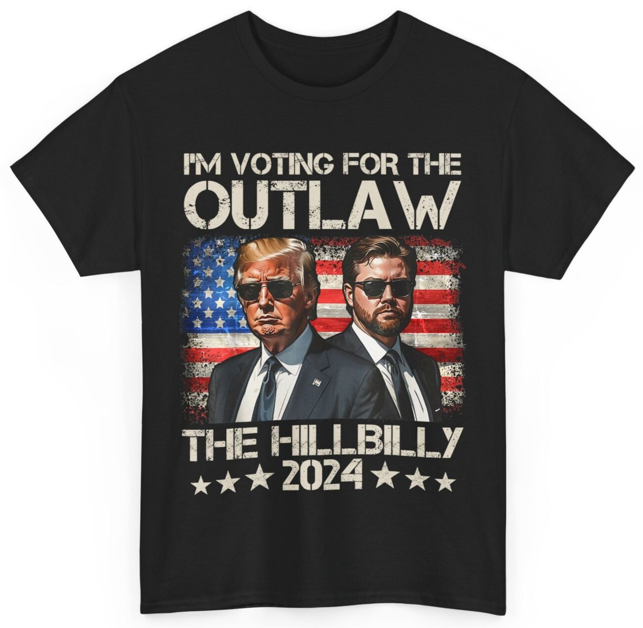 Vintage I’m Voting For The Outlaw And The Hillbilly 2024 T-Shirt