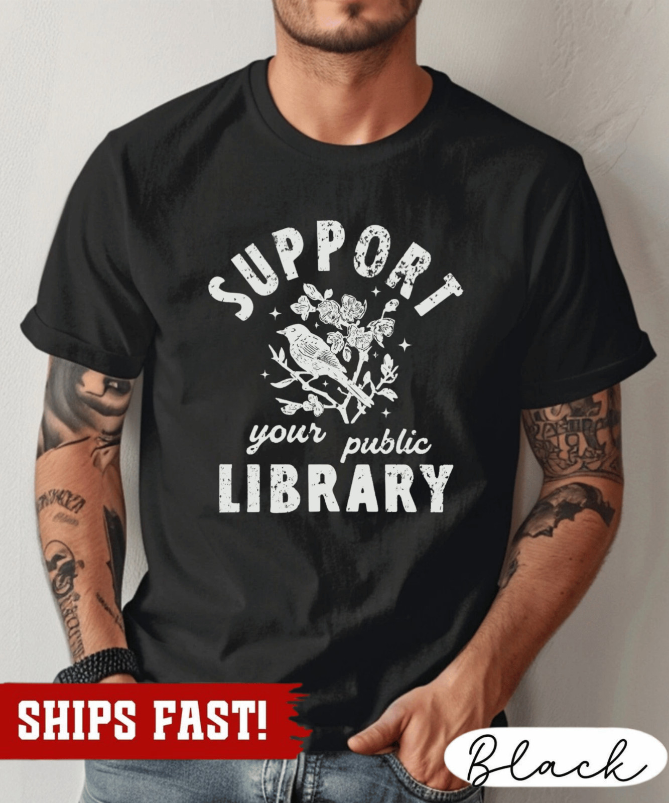 Public Library Shirt, Support Local Libraries, Bookish, Oversize, Womens, Mens