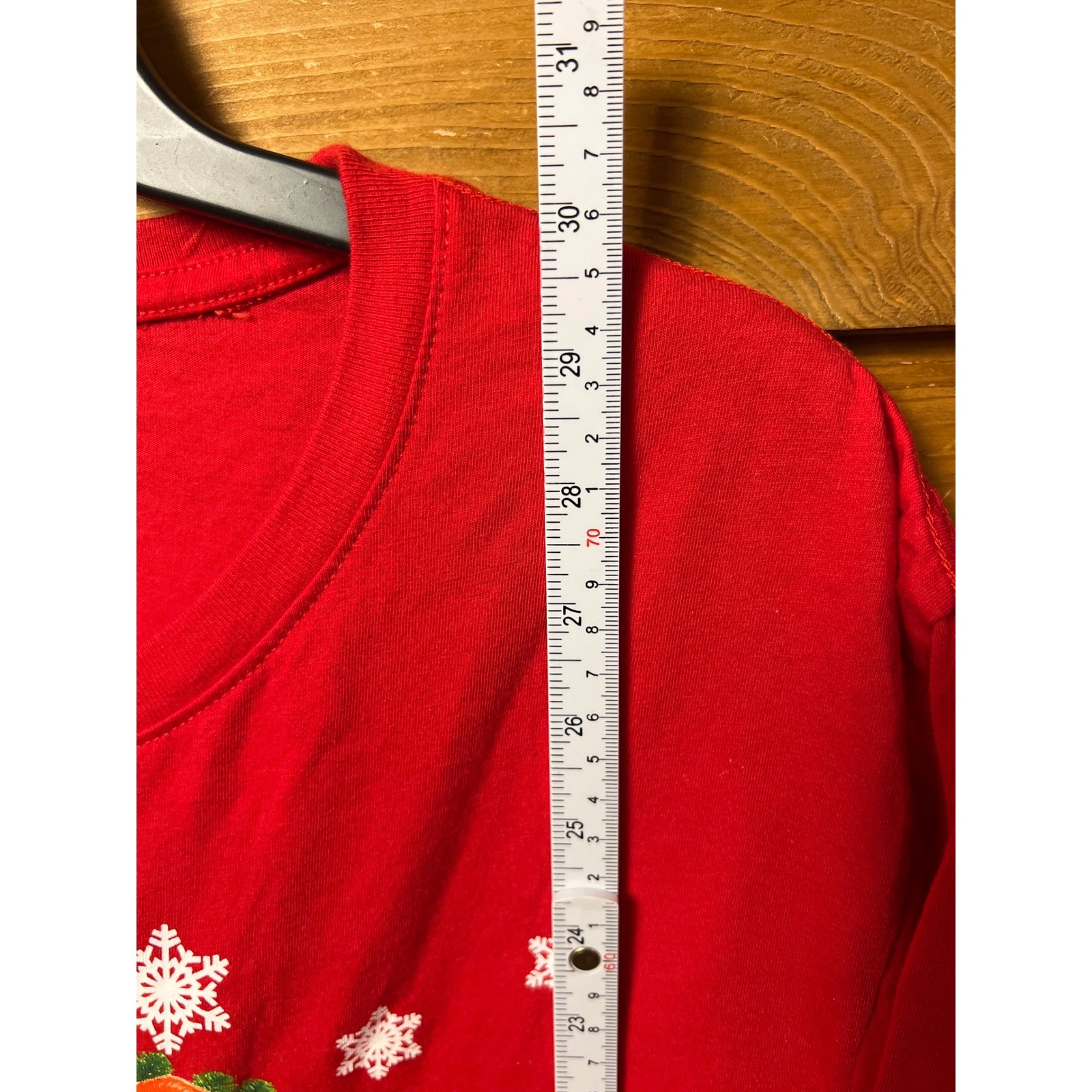 Well Worn Red Christmas Cat Wreath Graphic T Shirt Mens XXL Holographic Funy