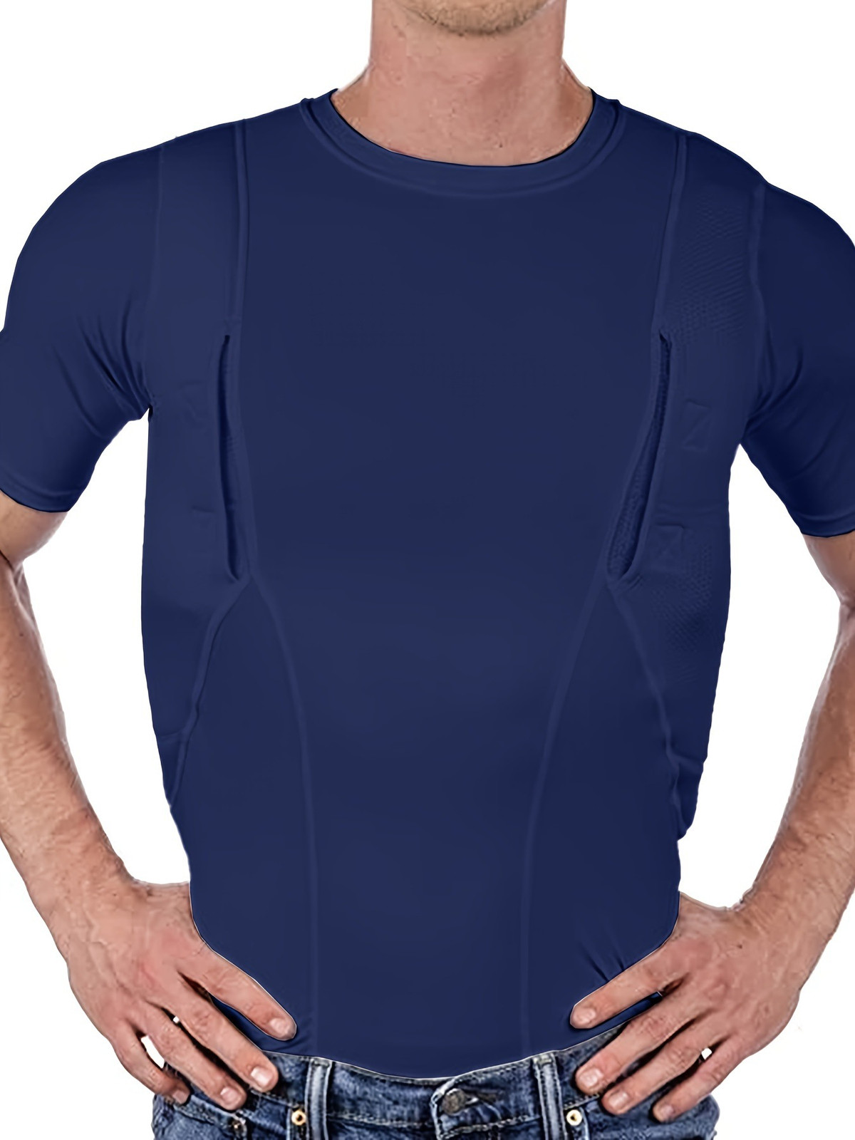 Unisex Lightweight Concealed Holster Tactical High Ammo Short Sleeved T-Shirt