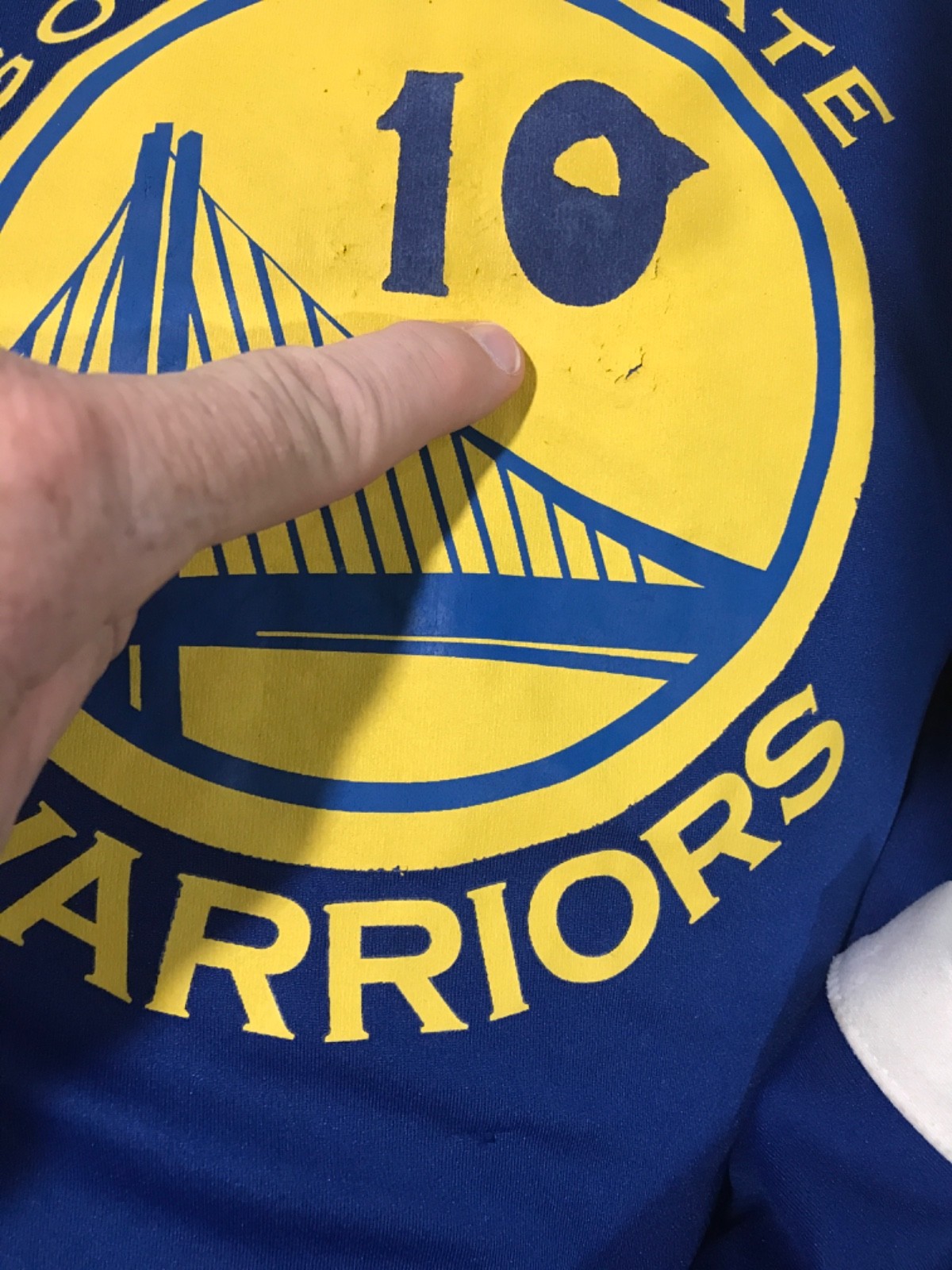Golden State Warriors Jersey Large 10 Dion Adidas Blue NBA see description C3