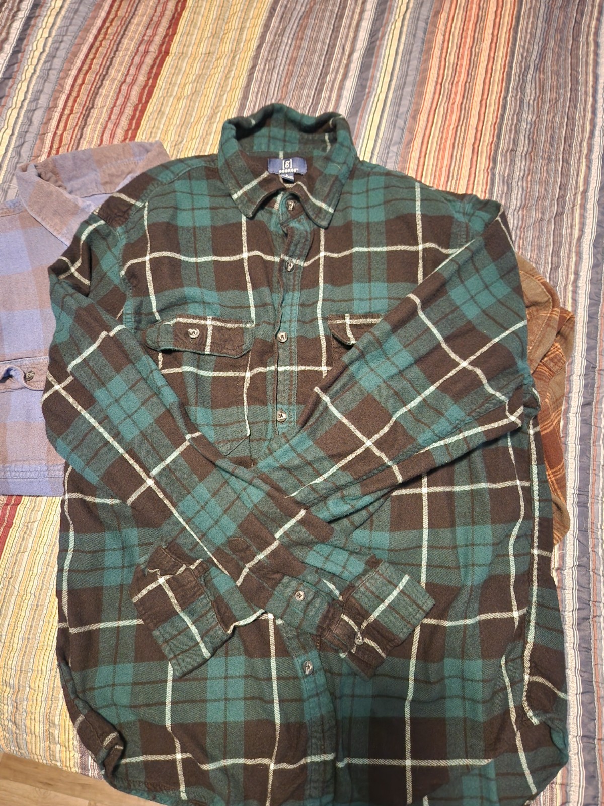 5 PC LOT MENS LONG SLEEVE BUTTON DOWN LARGE SHIRTS
