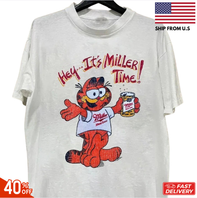 Miller Time Funny T Shirt, Miller Time Tee, Funny Beer T Shirt, Beer Humor Graph