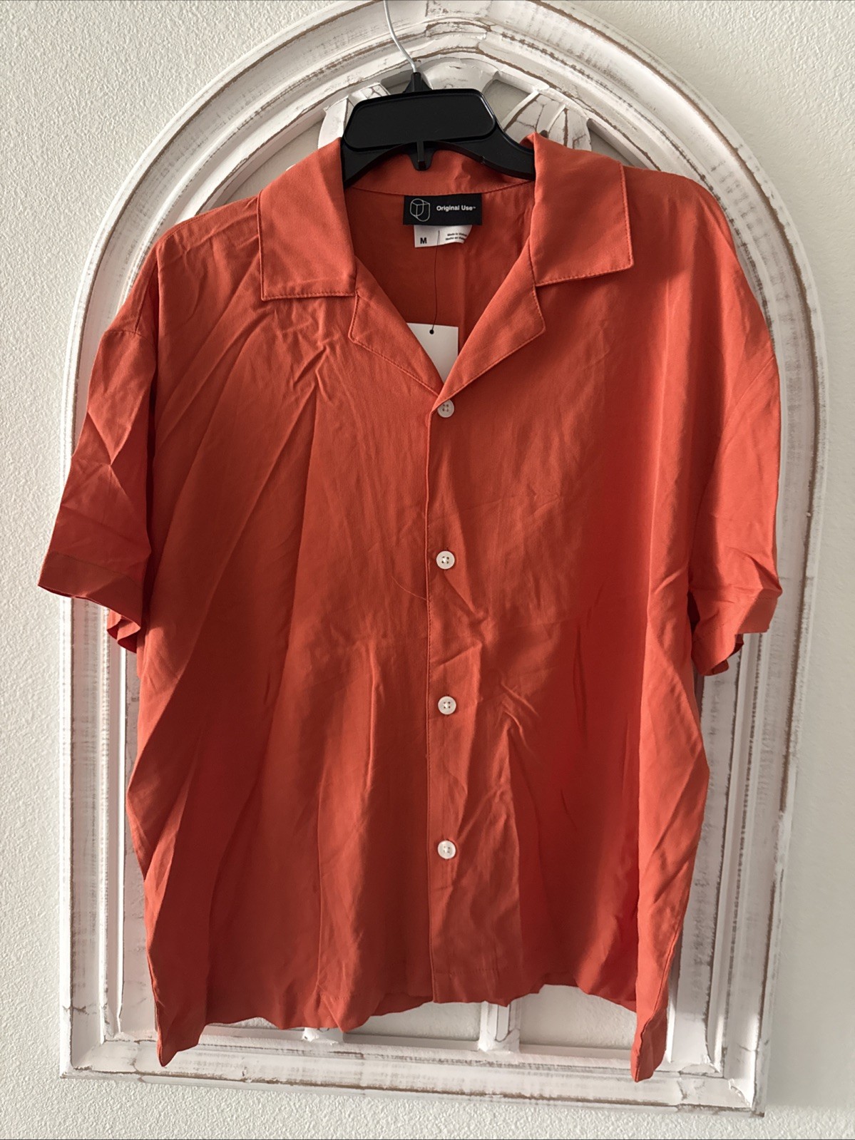 NEW- Original Use Boxy Fit Burnt Orange “Dust Bowl Rodeo” Shirt Size Medium