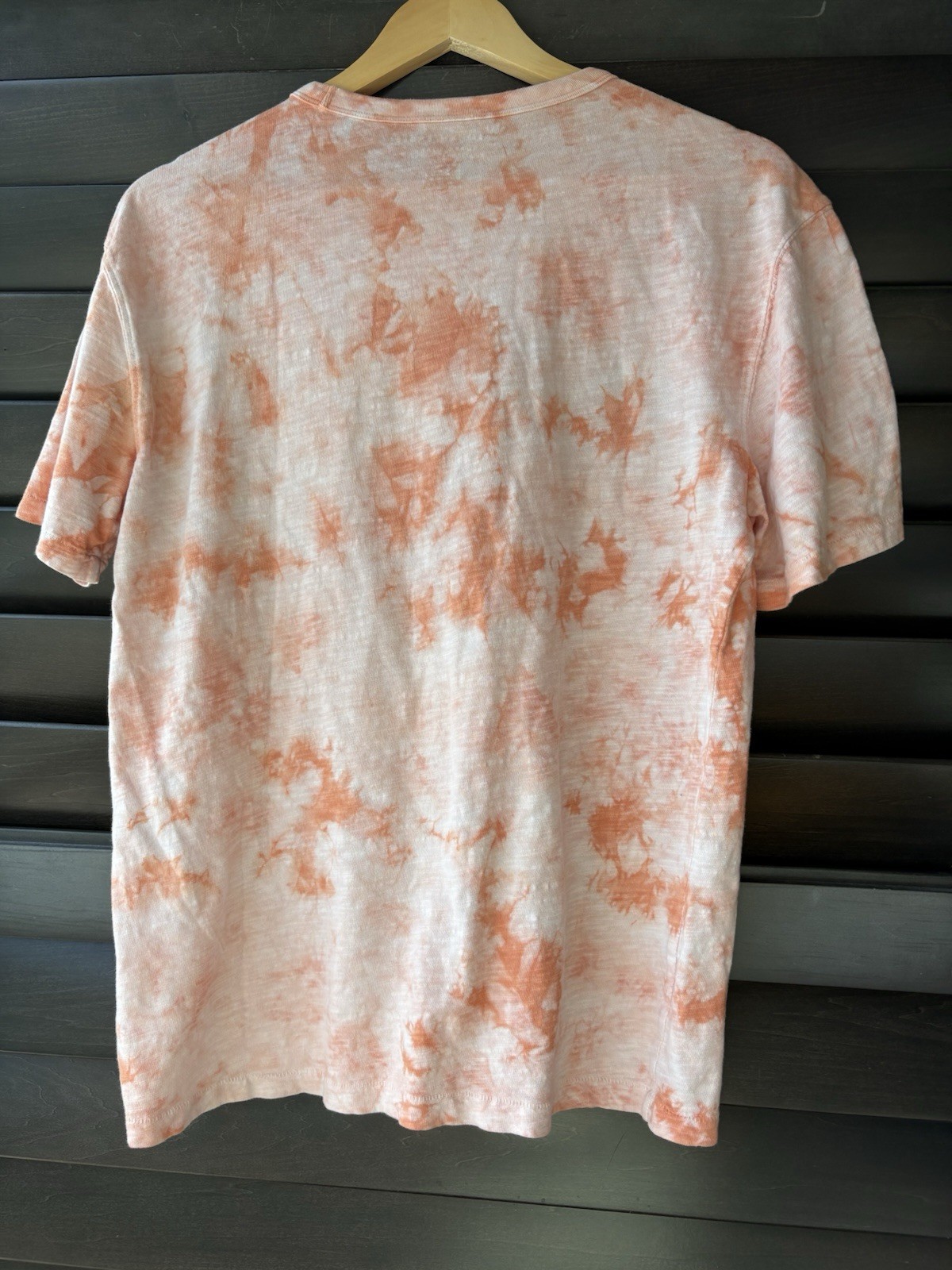American Eagle Super Soft Standard Fit Small Cotton Salmon Tie Dye Tee Shirt