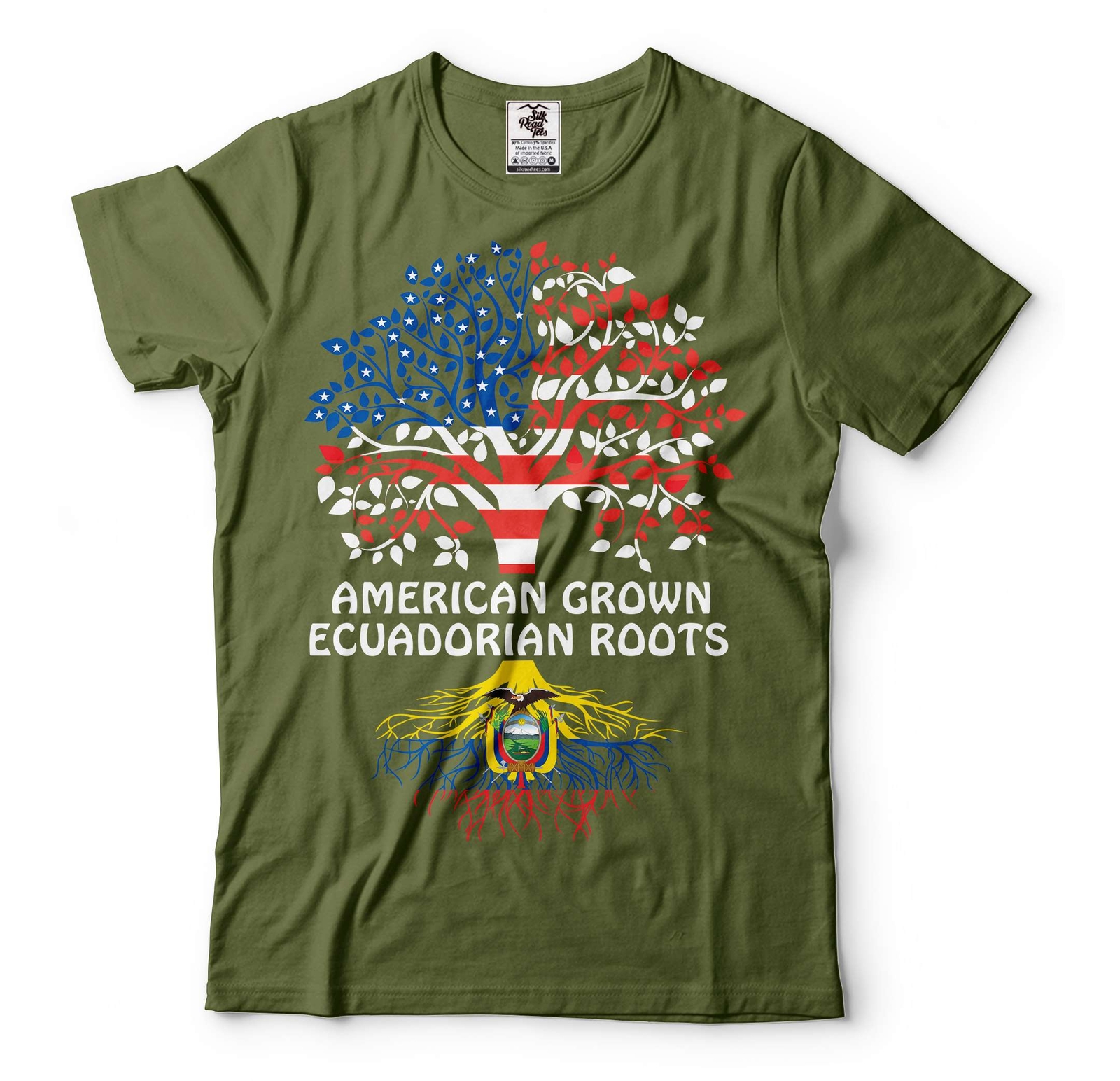 American Grown With Ecuadorian Roots Shirt Ecuador USA Shirt Ecuadorian Gifts