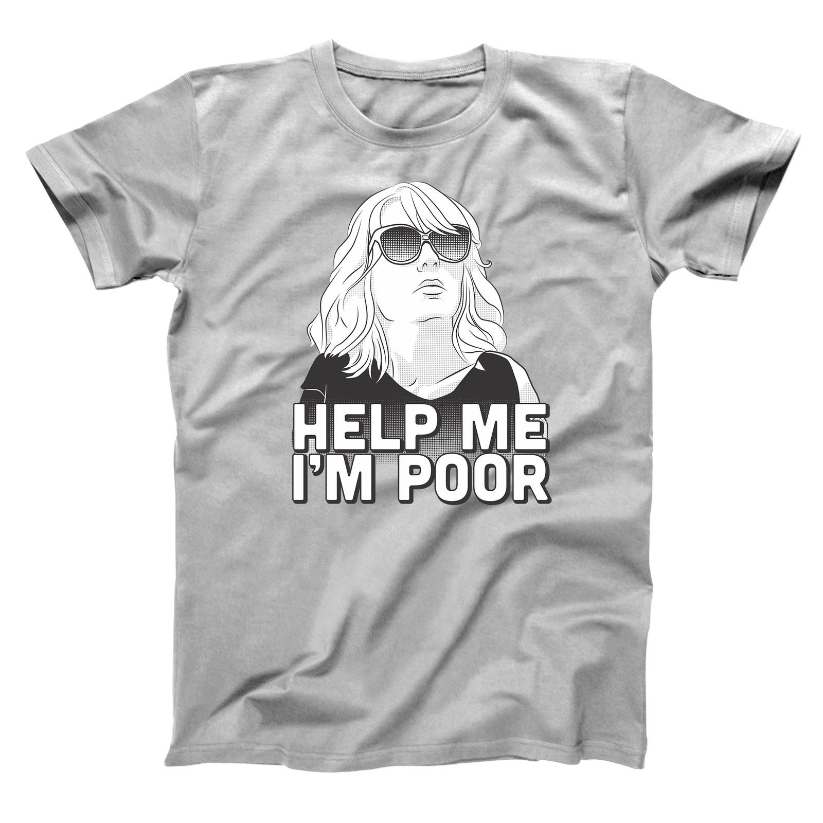 Help Me I’m Poor Funny Humor Bridesmaid Gift Gray Basic Men’s T-Shirt