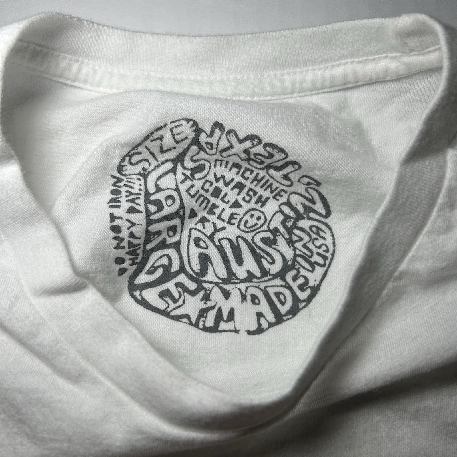 Unknown Concept Only Nice Skull Graphic T Shirt Mens Large White Streetwear