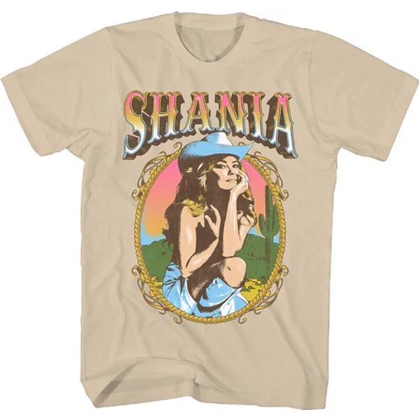 Shania Twain – Cowgirls T-Shirt Sand tee Classic Style Heavy Cotton NH24919