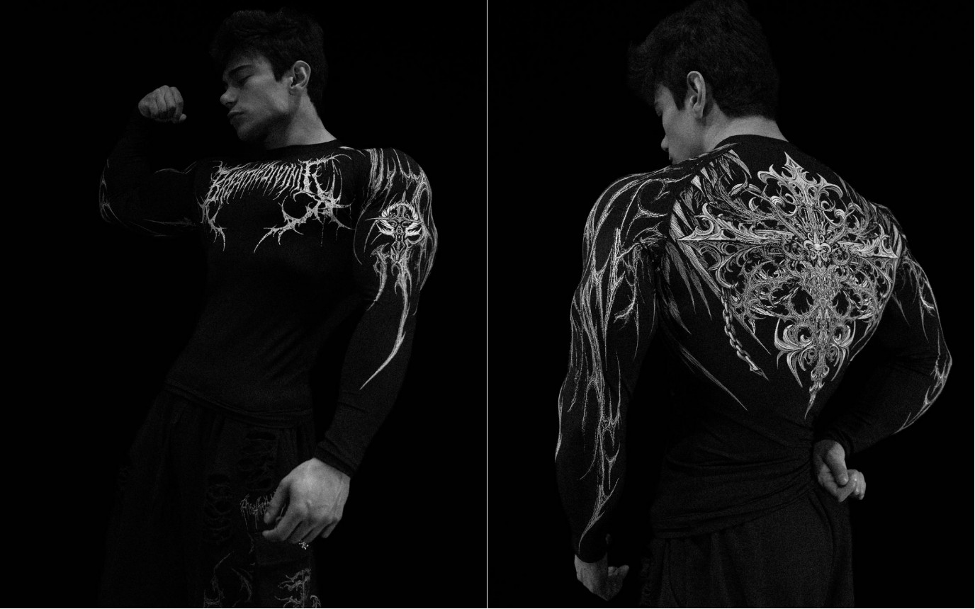 Breathedivinity Striped high-elastic sports tight long-sleeved shirt