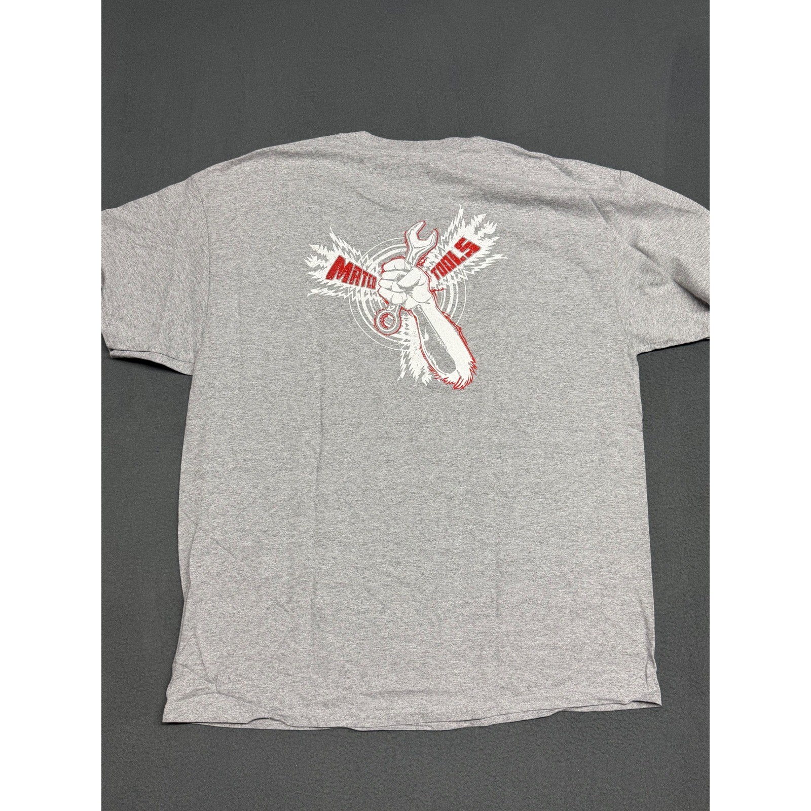 NEW Matco Tool Men XL Grey Graphic T-Shirt Gildan Ultra Cotton Wrench Back Print
