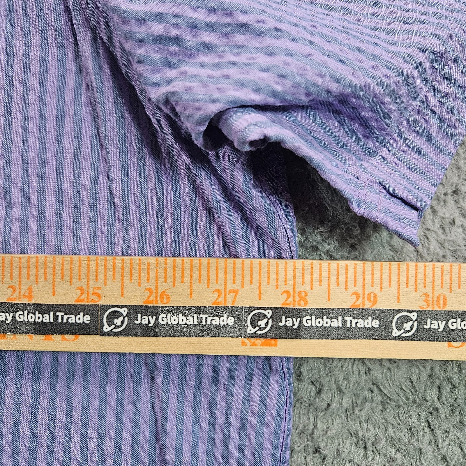 NEW Cremieux Performance Shirt Men 2XT UPF 30+ Short Sleeve Purple Striped