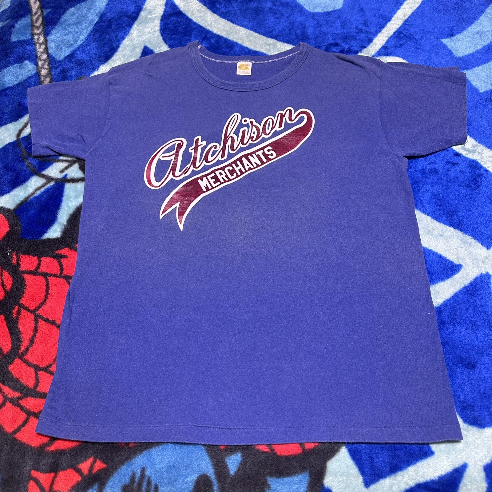 Vintage 1970s Russell Atchison Merchants Collegiate T-Shirt Size XL