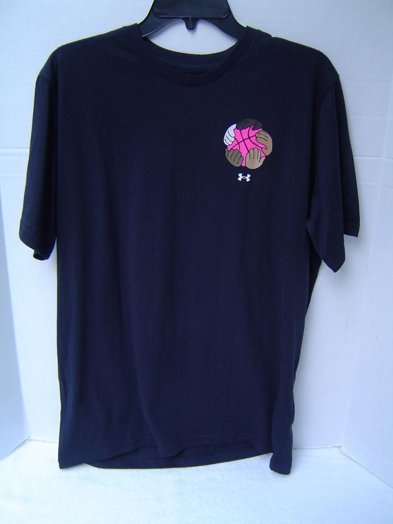 NEW MENS UNDER ARMOUR BLACK “ASSISTS OVER POINTS” LOOSE FIT SHIRT SIZE XL