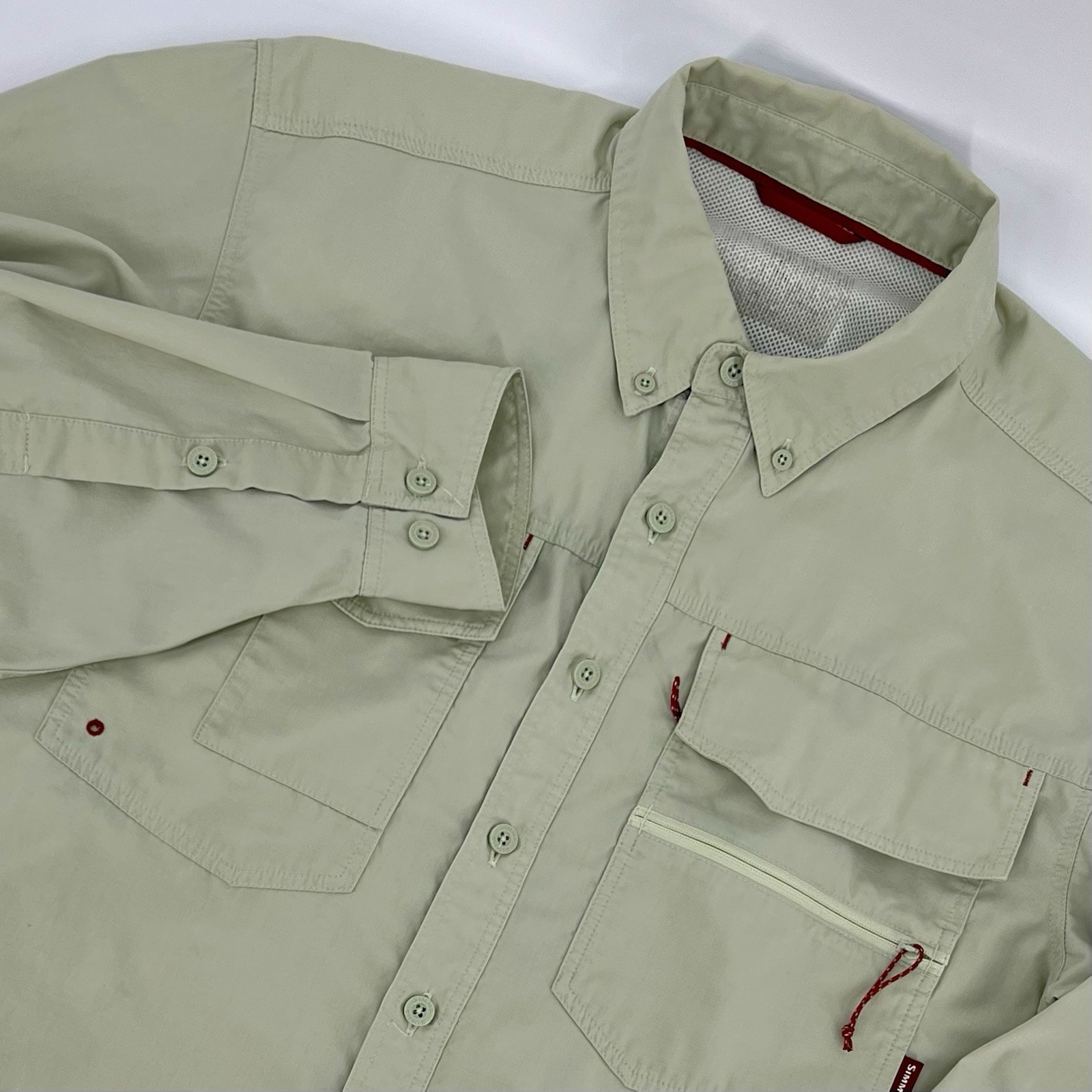 SIMMS Fishing Shirt – Vented Men’s Size Medium Light Green *SEE DESCRIPTION