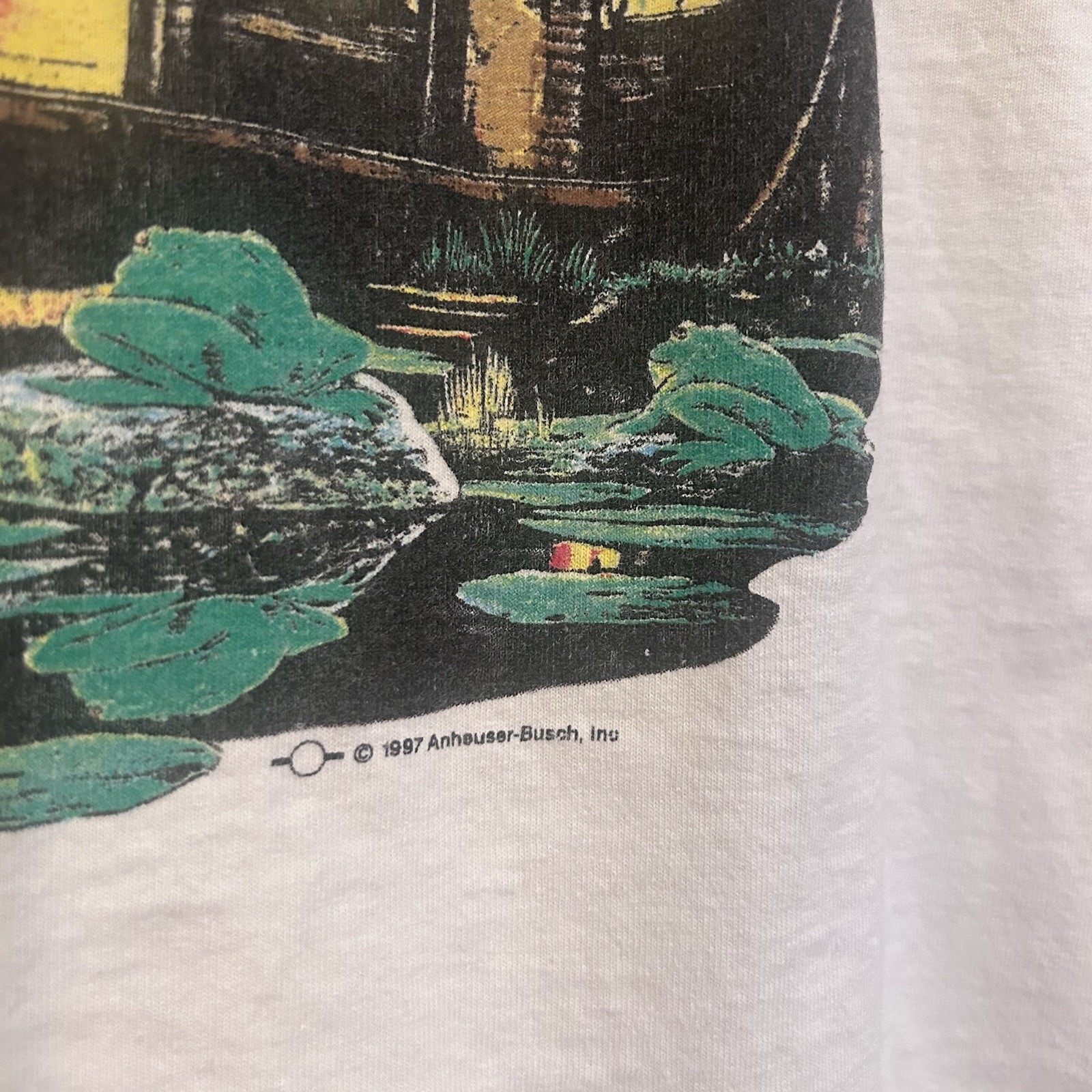 Vintage 1997 Budweiser Beer Your One Sick Lizard Graphic Print T-Shirt Sz Large