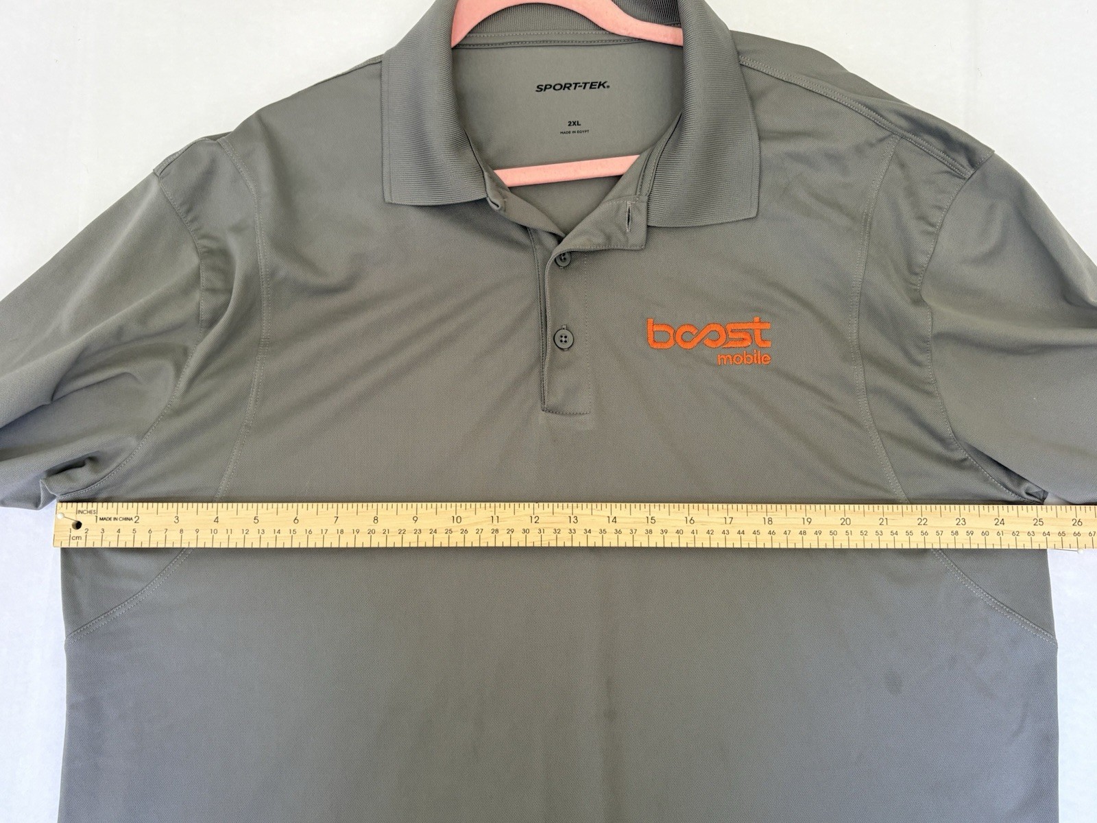 Sport TEK Boost Mobile Logo Retro Polo Shirt Men’s Short Sleeve, 2XL