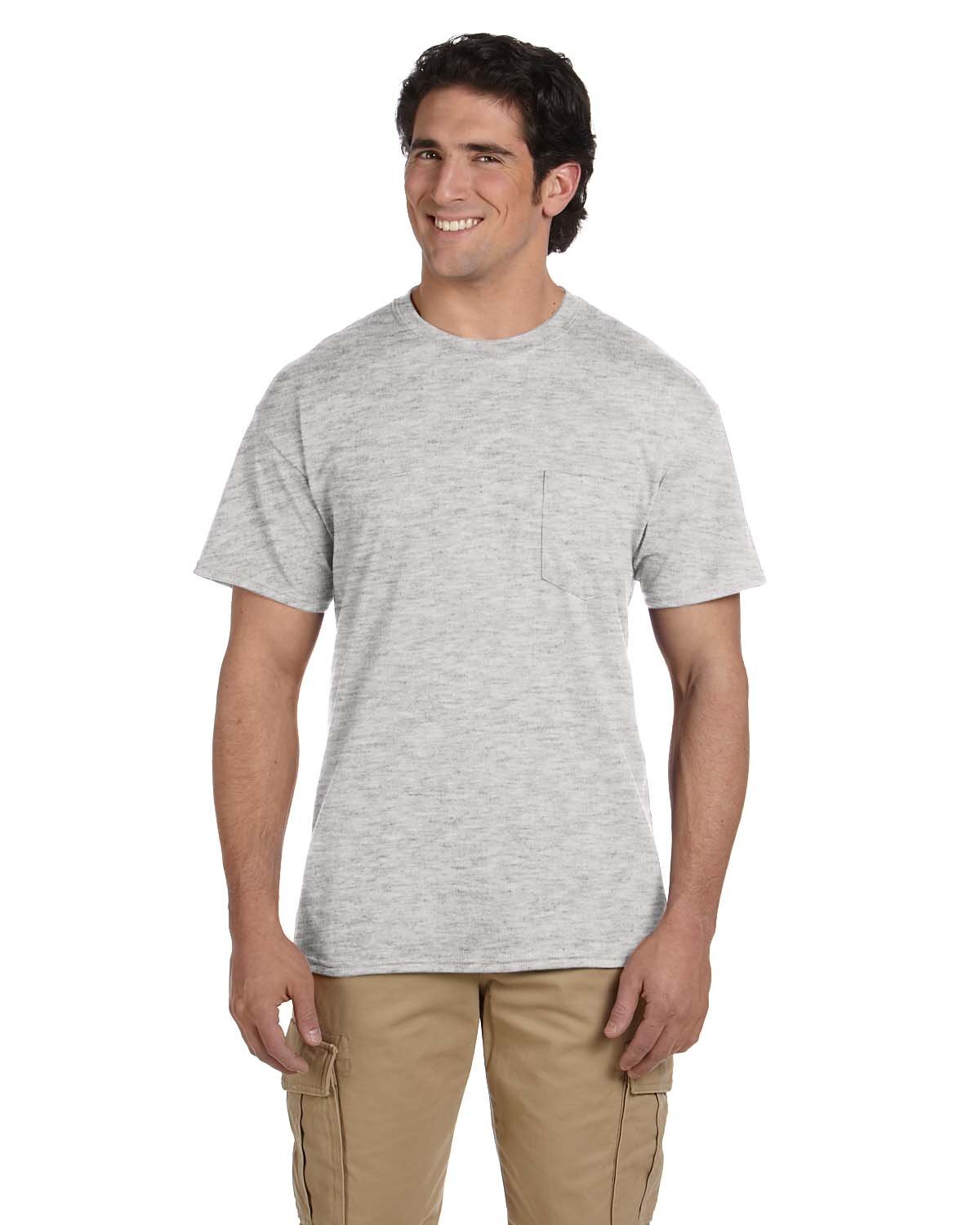 5 Pack Of Gildan G830 Adult 50/50 T-Shirt Pocket Short Sleeves DryBlend T Shirt