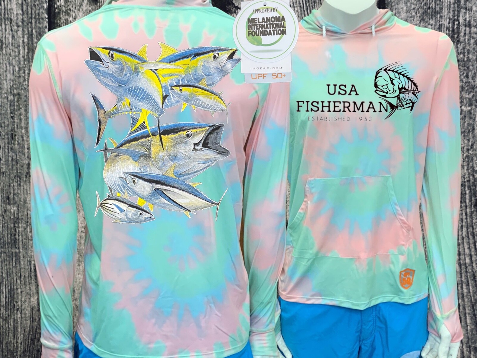 Microfiber Long Sleeve Fishing Shirt Hoodie Dry Fit Wicking UPF50+ Protection