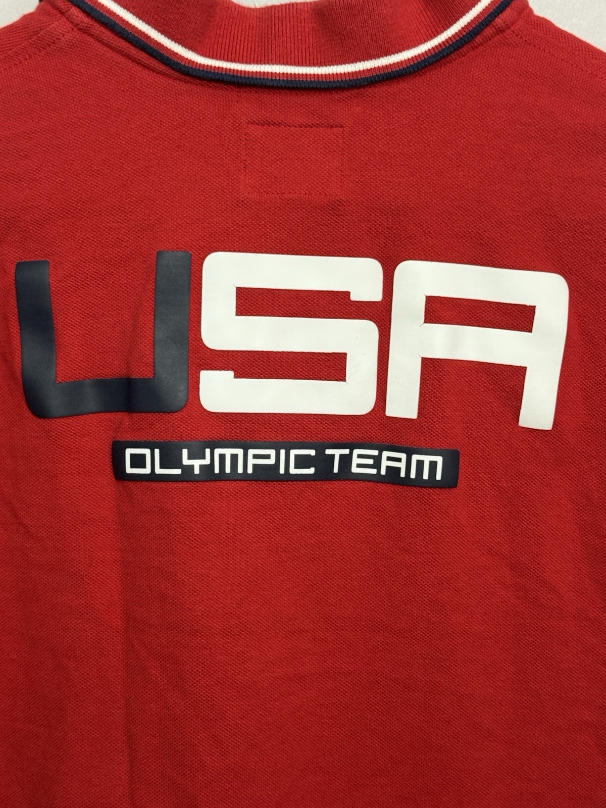 Polo Ralph Lauren Team USA 2016 Olympics Red Polo Shirt Mens L Official
