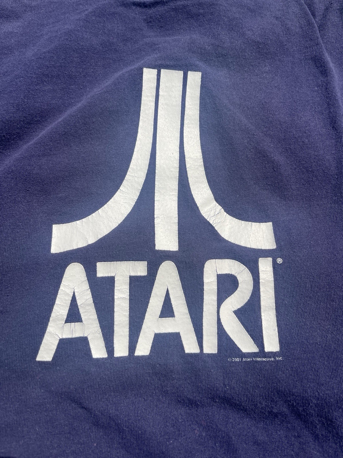 Delta Pro Weight Atari Logo Graphic T-Shirt Men’s L Blue Cotton Jersey Crew
