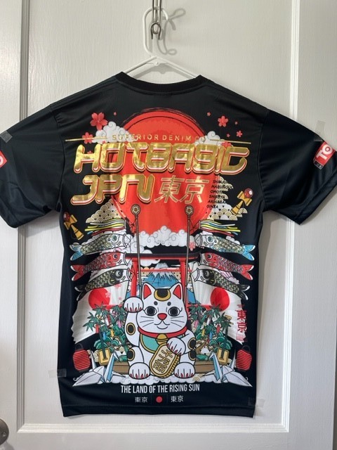 Cool Tshirt Japanese Style Light weight comfortable Unisex Machine Wash Cat Flag
