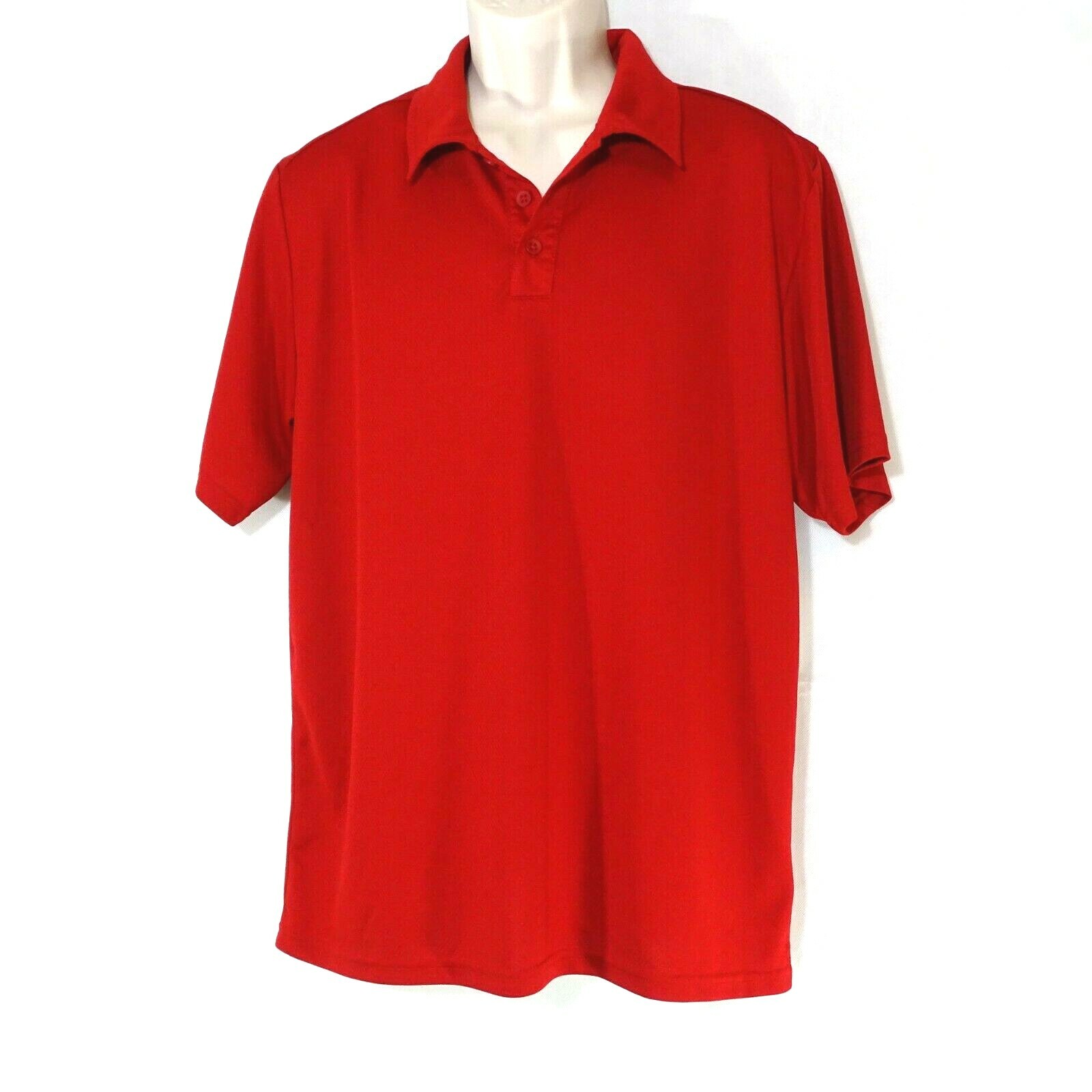 Adidas Climalite Polo Shirt Golf Men Size L Textured Pattern Red Short Sleeve