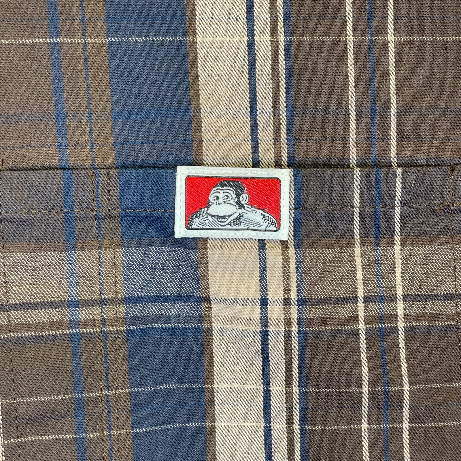 Vintage Ben Davis Men’s XXL Plaid Short Sleeve Zip Work Shirt Mechanic