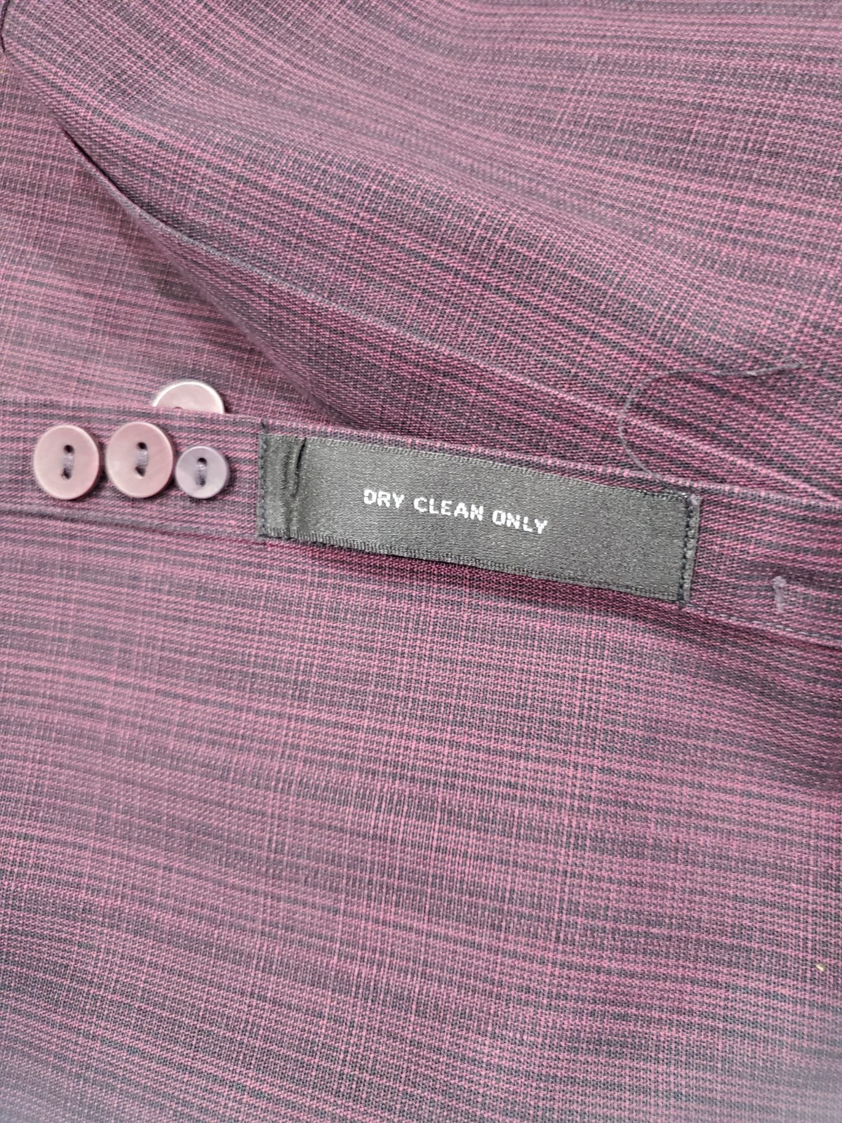 Brandini Le Collezioni Burgundy Striped Dress Shirt Men’s Medium Long Sleeve