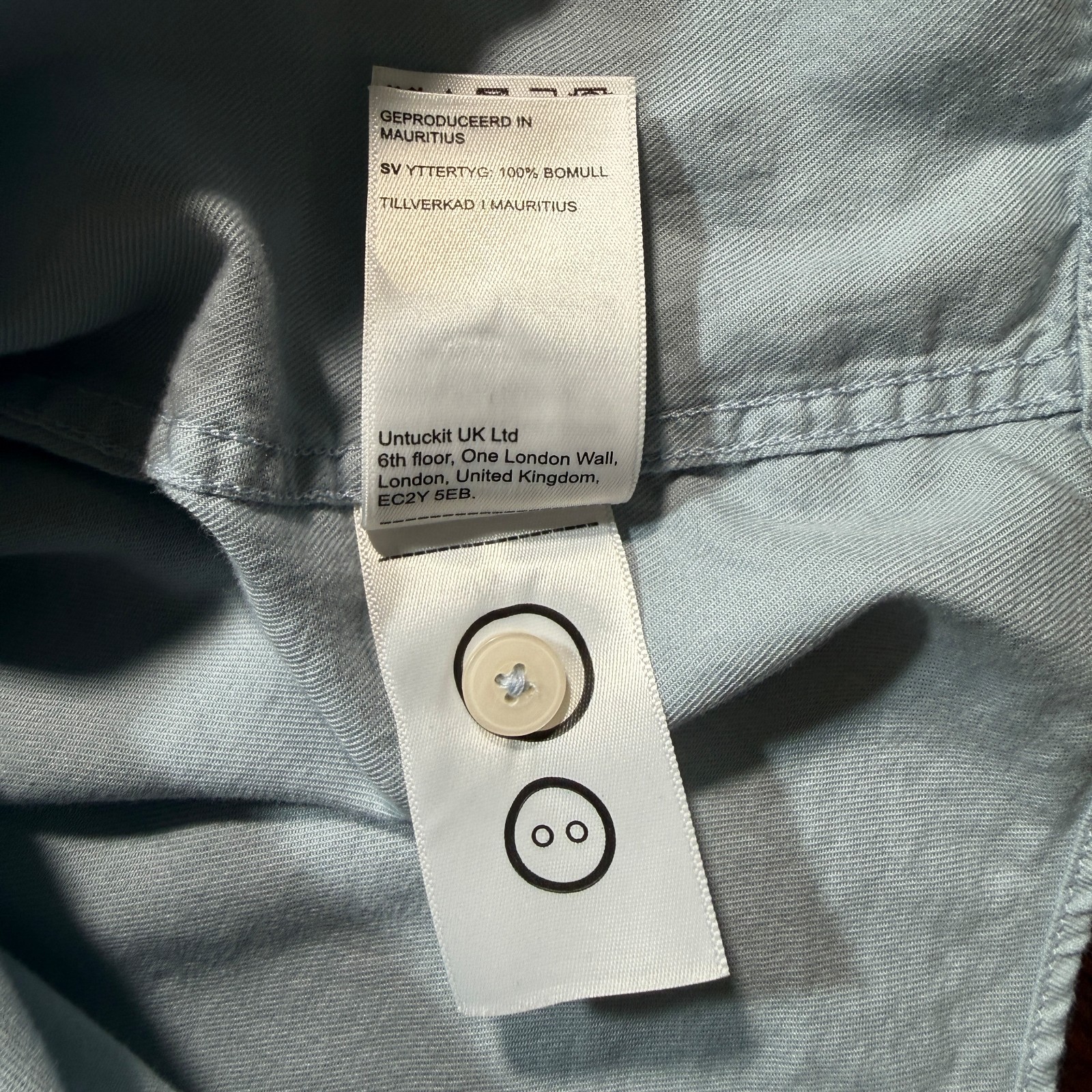 UNTUCKit Shirt Mens 2XL Blue Short Sleeve Briscoe Cotton Preppy – EUC
