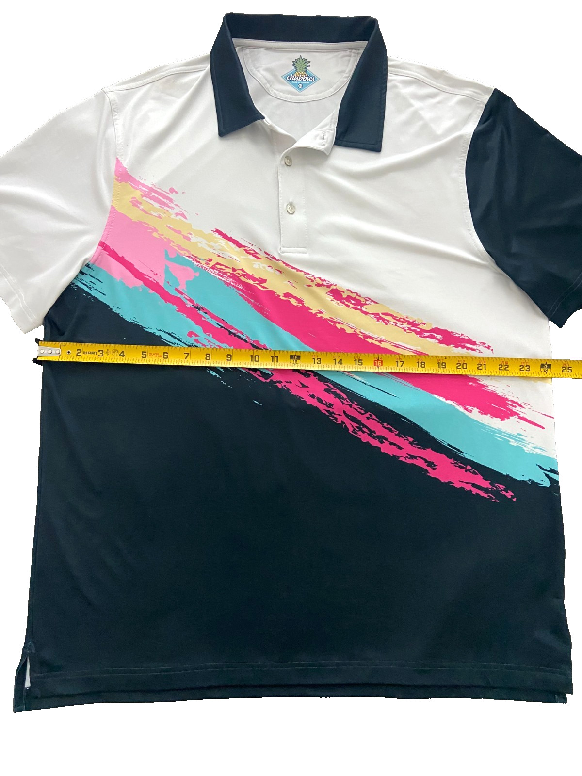 Chubbies Polyester-Spandex Blend Tennis Champ Performance Polo Shirt Size XL