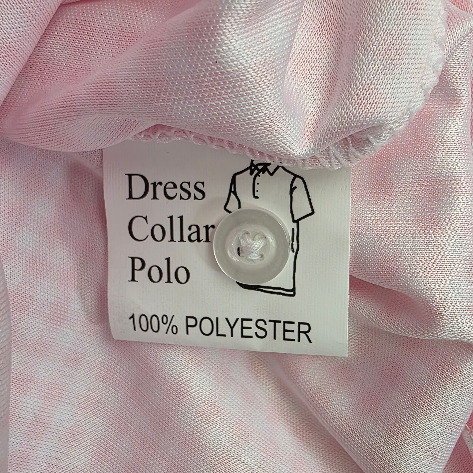 Collars and Co Men Dress Collar Stretch Long Sleeve Polo Shirt Sz S Pink Gingham