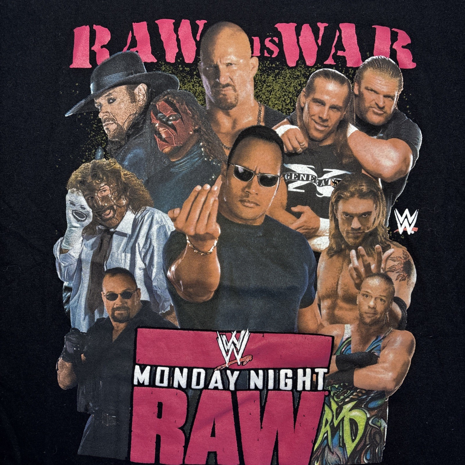 WWE Legends Raw Is War Monday Night Raw The Rock Stone Cold XL (see Description)