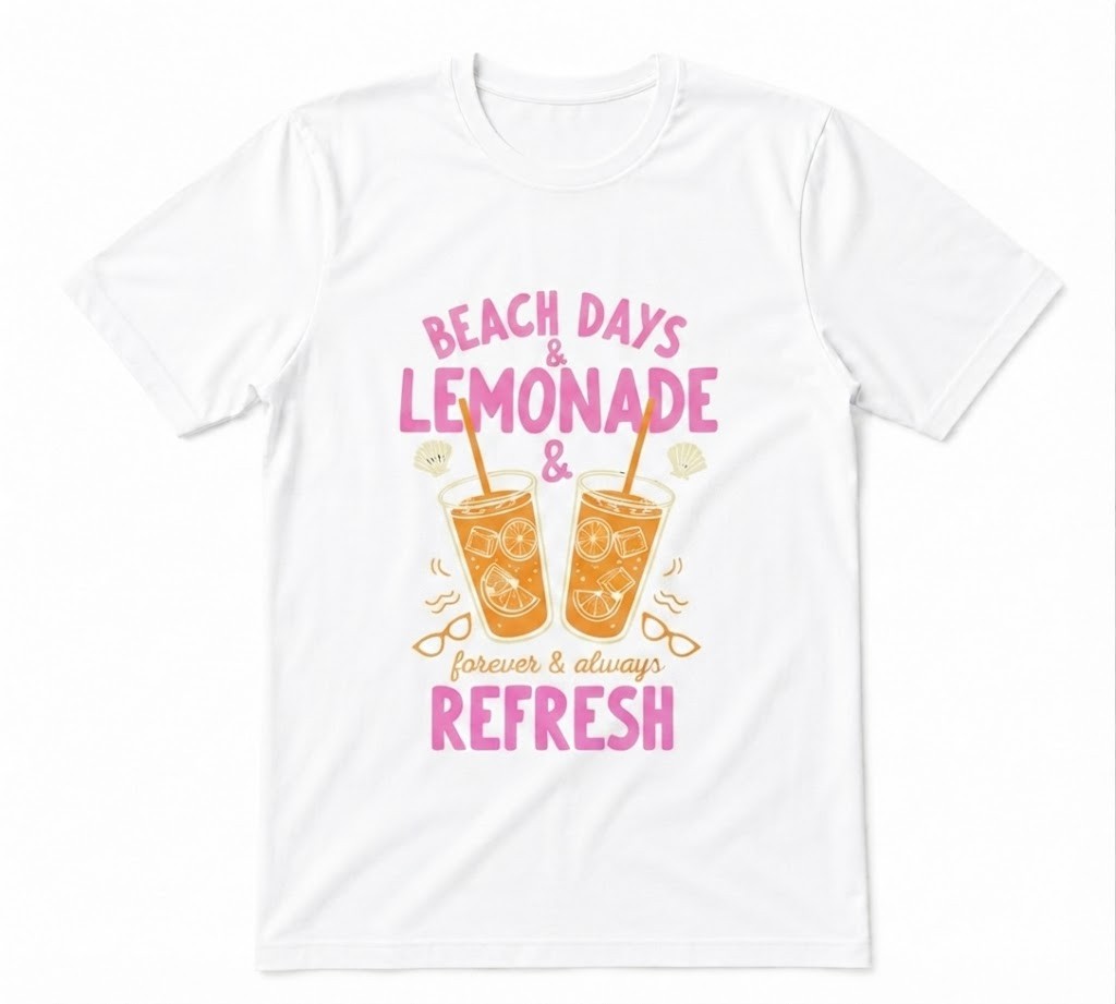 Beach Days And Lemonade Summer Iced Coffee White T-ahirt