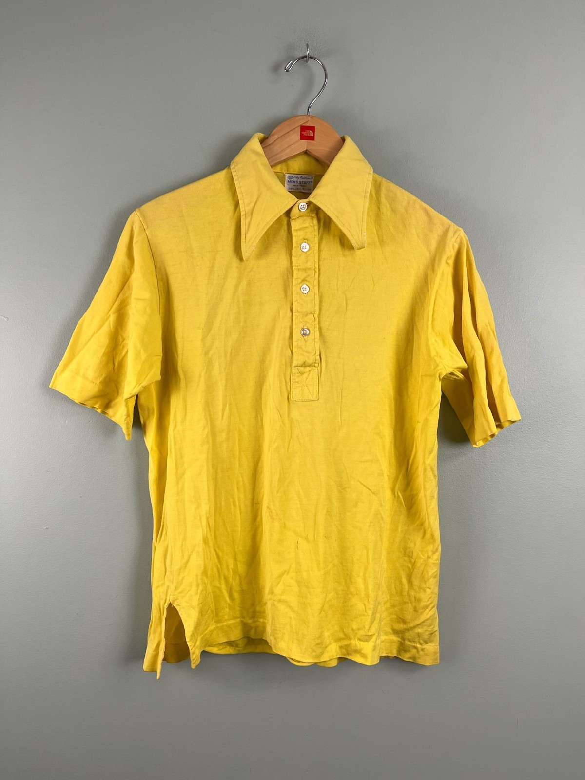 Lilly Pulitzer Mens Stuff Palm Beach 100% Lisle Cotton Yellow Size MEDIUM VTG