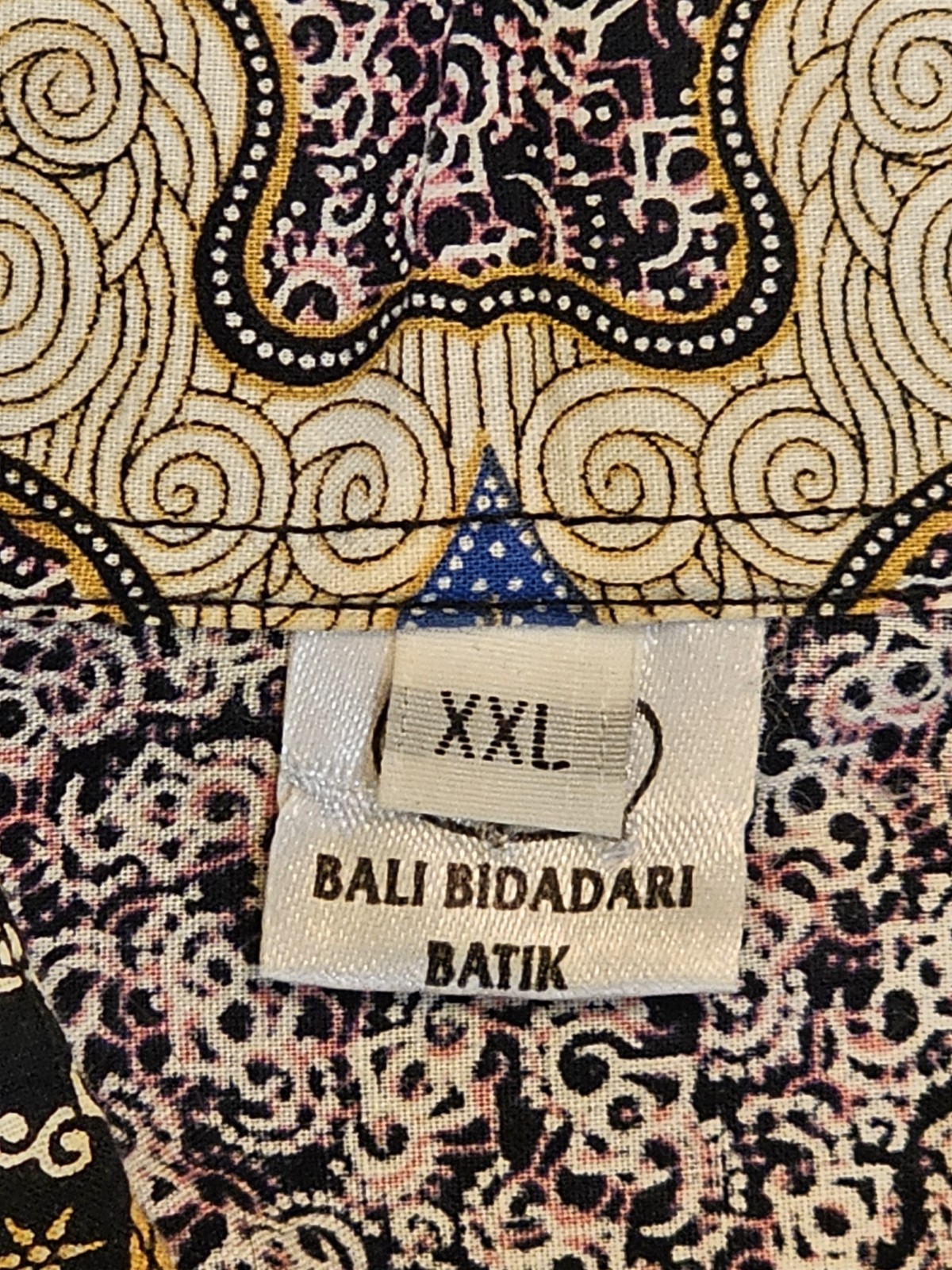 Bali Bidadari Batik Indonesian Casual Button Up Shirt Short Sleeve Sz XXL NWOT