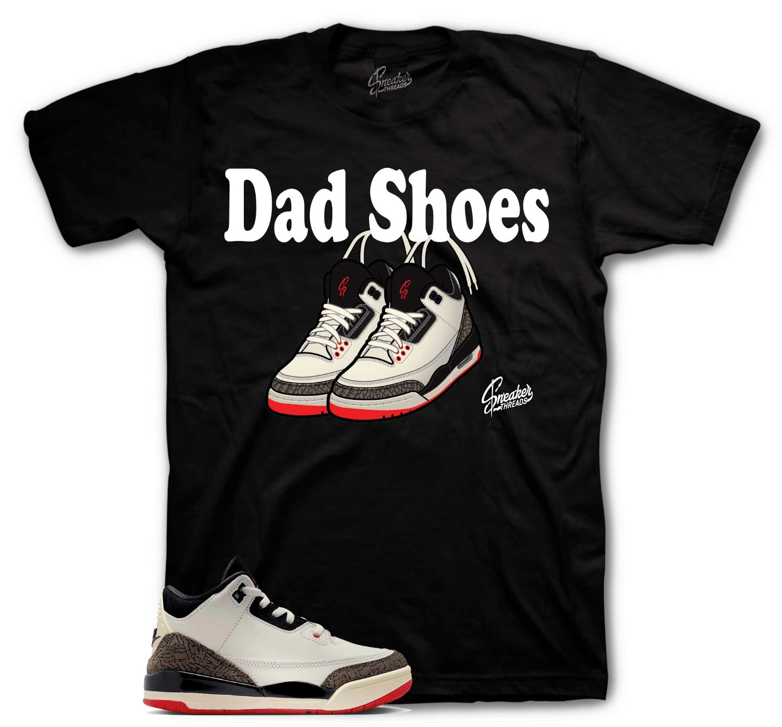 Shirt To Match AJ Retro 3 World’s Best Dad Retro 3 Shoes – Dad Shoes Tee