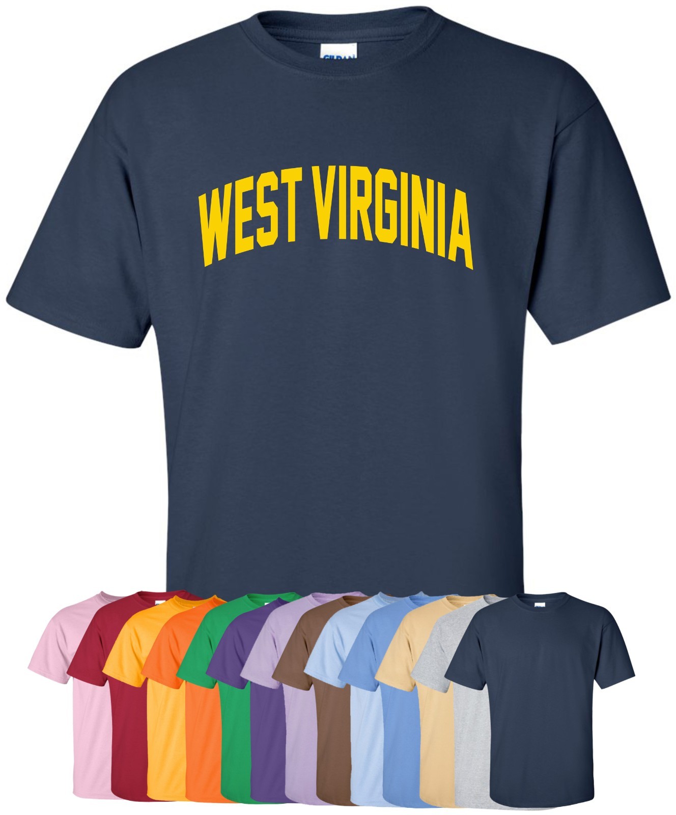 New “West Virginia” T-Shirt in S-4XL, 30+ Colors! mountain state home life visit
