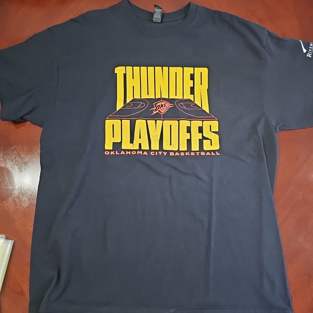 2025 NBA Playoffs Series 2 Game 2 OKC Thunder Shirt Mens Black XL