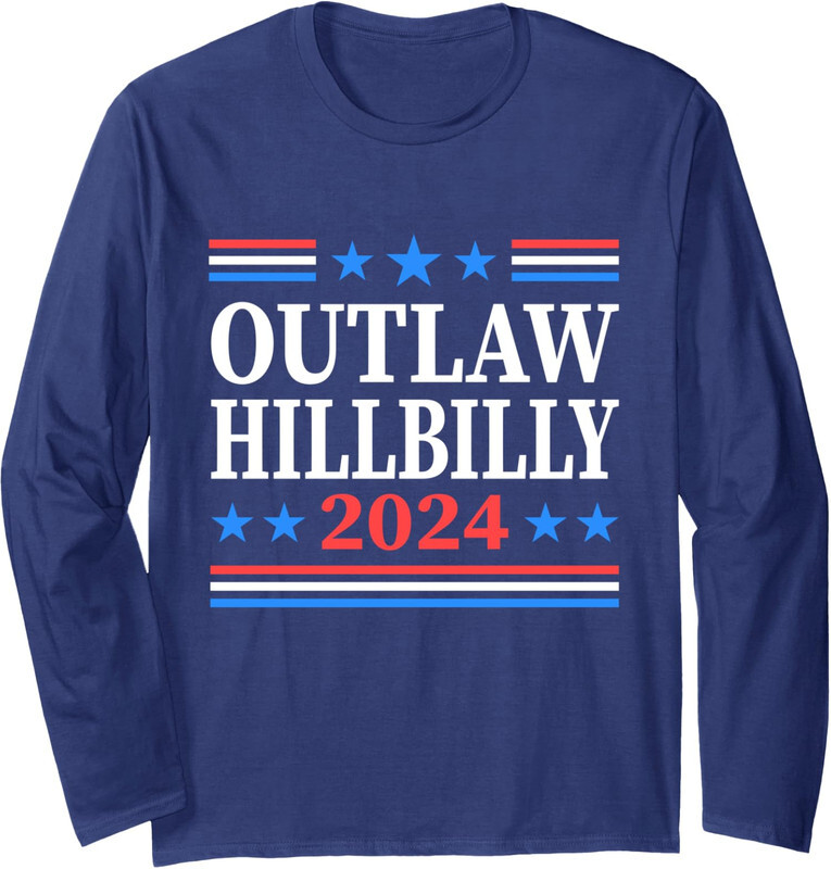 Trump Vance 2024 Outlaw Hillbilly US Flag Gift Long Sleeve Tshirt