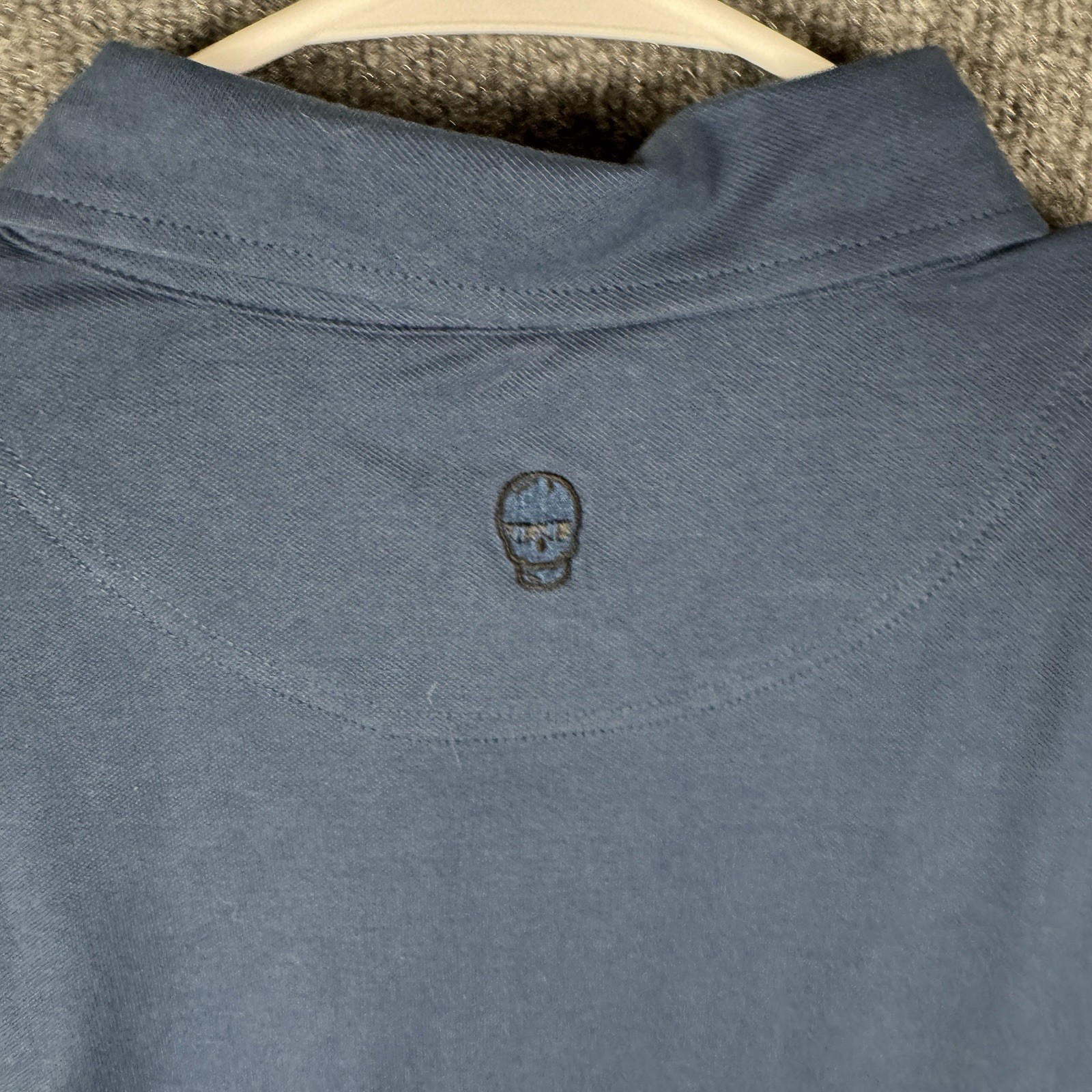 SWAG Golf Polo Performance Men’s XXL Navy Blue Pink Skull Logo NWT Cotton